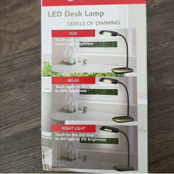 SUNBEAM BLACK LED TOUCH DESK LAMP! - Picture 3 of 3